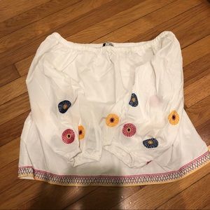 Madewell Embroidered Off-the-Shoulder Top